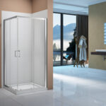 Merlyn Vivid Boost 900mm Corner Entry - Chrome