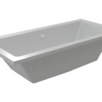 Solace Square Double End SUPERCAST 1700x700x550mm 0TH Bath w/Legs