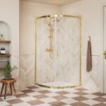 Core 800mm 2 Door Quadrant - Brushed Brass