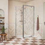 Core 900mm Pivot Door - Chrome