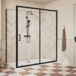 Core 1000mm Sliding Door - Matt Black