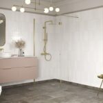 Elite Optional 300mm Wetroom Hinged Splash Panel - Brushed Brass