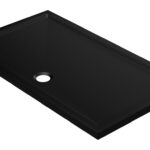 40mm Low Profile 1200x800mm Rectangular Tray & Waste - Matt Black