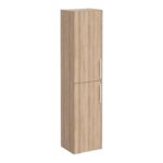 VitrA Root Flat 40cm 2 Door Tall Unit (LH Hinge) - Natural Oak