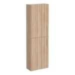VitrA Root Flat 55cm 2 Door Slim Tall Unit (LH Hinge) - Natural Oak