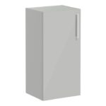 VitrA Root Flat 40cm 1 Door Lower/Base Unit (LH Hinge) - Shiny Pearl Grey