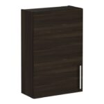 VitrA Root Flat 60cm 1 Door Upper/Wall Unit (LH Hinge) - Walnut