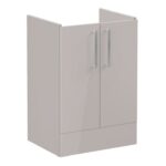 VitrA Root Flat 60cm 2 Door Floor Standing Washbasin Unit - Bright Sahara Beige