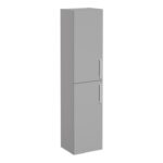 VitrA Root Flat 40cm 2 Door Tall Unit (LH Hinge) - Matt Rock Grey