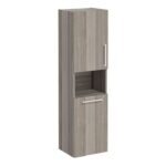 VitrA Root Flat 40cm 2 Door Semi-Tall Unit w/Laundry Basket (LH Hinge) - Cordoba