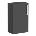 VitrA Root Flat 40cm 1 Door Slim Lower/Base Unit (LH Hinge) - Matt Storm Grey