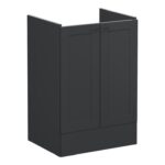 VitrA Root Classic 60cm 2 Door Floor Standing Washbasin Unit - Matt Graphite