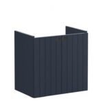 VitrA Root Groove 60cm 2 Door Wall Hung Slim Washbasin Unit - Matt Dark Blue