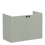 VitrA Root Groove 80cm 2 Door Wall Hung Slim Washbasin Unit - Matt Retro Green