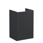 VitrA Root Groove 60cm 2 Door Floor Standing Washbasin Unit - Matt Graphite