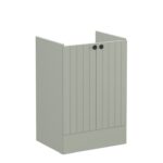 VitrA Root Groove 60cm 2 Door Floor Standing Washbasin Unit - Matt Retro Green