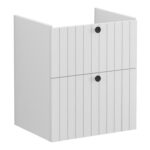 VitrA Root Groove 60cm 2 Drawer Washbasin Unit - Matt Light Grey