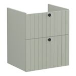 VitrA Root Groove 60cm 2 Drawer Washbasin Unit - Matt Retro Green