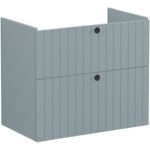 VitrA Root Groove 80cm 2 Drawer Washbasin Unit - Matt Fjord Green