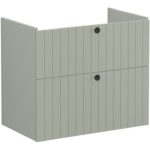 VitrA Root Groove 80cm 2 Drawer Washbasin Unit - Matt Retro Green