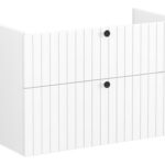 VitrA Root Groove 100cm 2 Drawer Washbasin Unit - Matt White