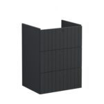 VitrA Root Groove 60cm 3 Drawer Washbasin Unit - Matt Graphite