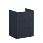 VitrA Root Groove 60cm 3 Drawer Washbasin Unit - Matt Dark Blue