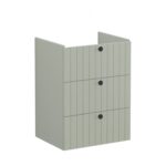 VitrA Root Groove 60cm 3 Drawer Washbasin Unit - Matt Retro Green