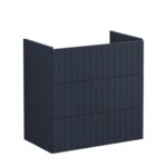 VitrA Root Groove 80cm 3 Drawer Washbasin Unit - Matt Dark Blue