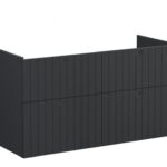 VitrA Root Groove 120cm 4 Drawer Washbasin Unit - Matt Graphite