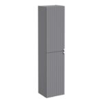 VitrA Root Groove 40cm 2 Door Tall Unit (LH Hinge) - Matt Grey