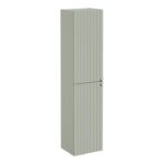 VitrA Root Groove 40cm 2 Door Tall Unit (LH Hinge) - Matt Retro Green