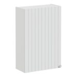 VitrA Root Groove 60cm 1 Door Upper/Wall Unit (LH Hinge) - Matt Light Grey
