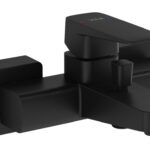 VitrA Root Square Wall Mounted Bath/Shower Mixer - Matt Black