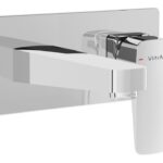 VitrA Root Square Wall Mounted Basin Mixer - Chrome
