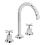 VitrA Origin Classic 3-Hole Basin Mixer - Brushed Gold