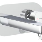 VitrA Flow Round Wall Mounted Basin Mixer - Chrome