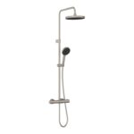VitrA Aqua Core Round Mixer Shower w/250mm Showerhead & Handshower - Brushed Nickel